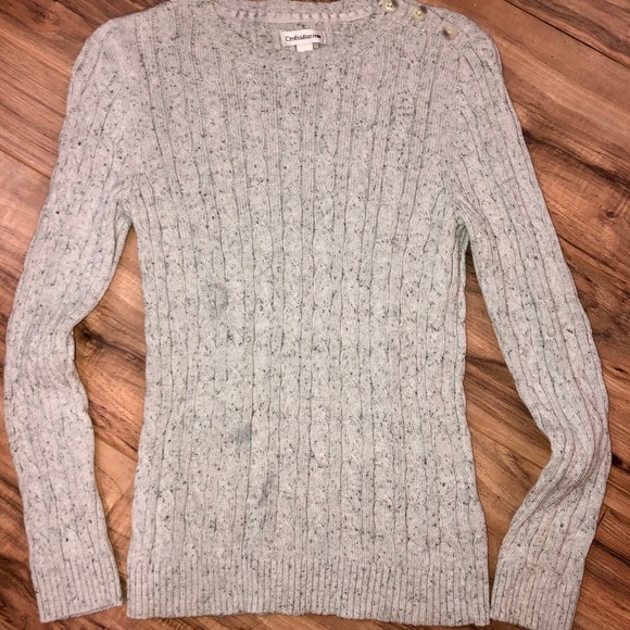 Croft & Borrow Grey Cable Knit Sweater - Picture 7 of 10
